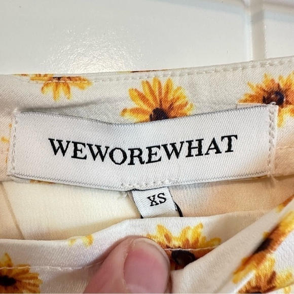 NWT WeWoreWhat mini slip skirt in daisy print women XS - Picture 8 of 11